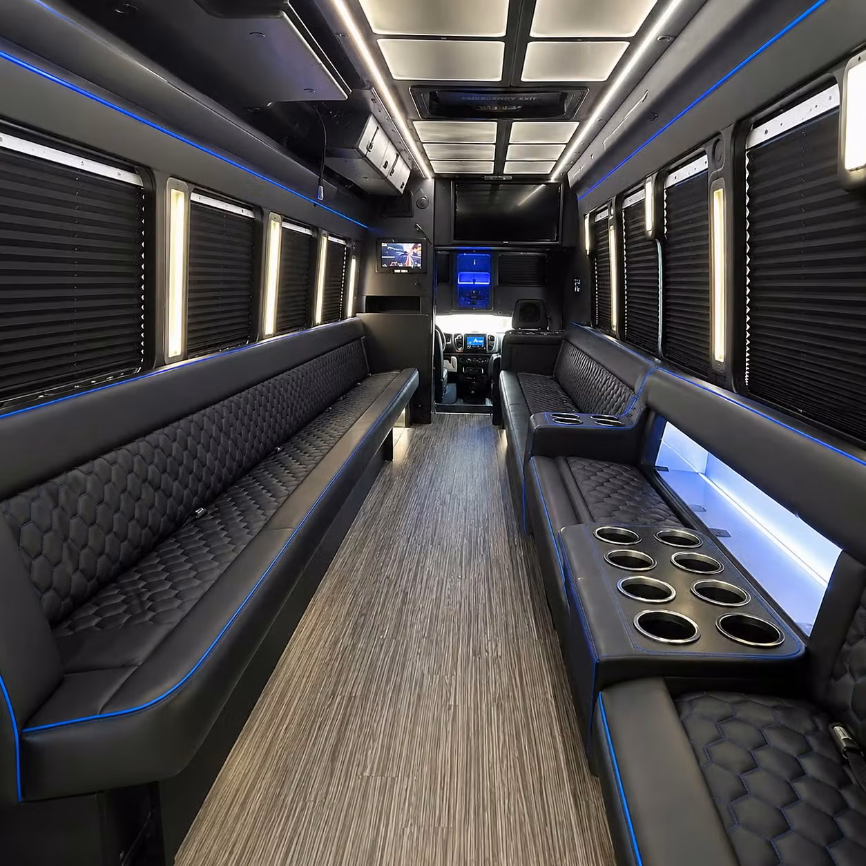 book a prom party bus in denton with amenities your group will love